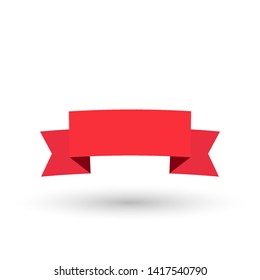 red ribbons isolated on white background