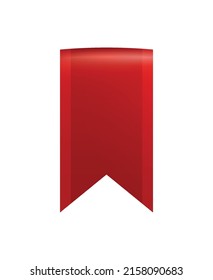 Red ribbons realistic composition with colourful isolated image of festive reel shape on blank background vector illustration
