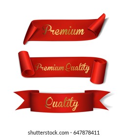 Red Ribbons. set. premium quality