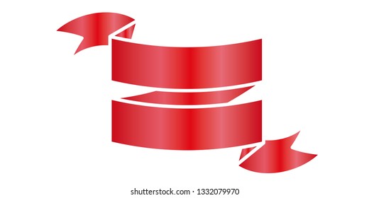 Red ribbons.Vector illustration.