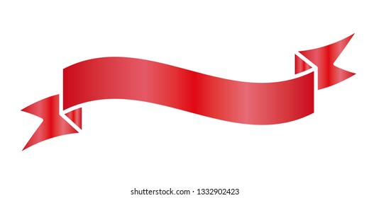 Red ribbons.Vector illustration.