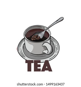 Red Rice Tea, tea illustration, tea vector