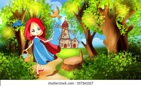 Little Red Riding Hood Characters Images Stock Photos Vectors Shutterstock