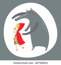 Red Riding Hood vector illustration.