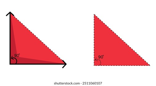 red right angle triangle, geometric shape, maths, angle - Powered by Shutterstock - Get 15% off with code: PIKWIZARD15
