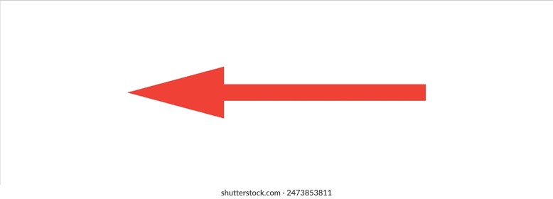 Roter Pfeil nach rechts. Rote Pfeilrichtung auf weißem Hintergrund Vektorillustration.