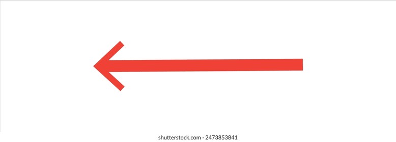Red right arrow icon. Icon red arrow direction on a white background Vector illustration.