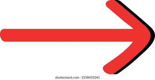  Red Right Arrow - Simple Vector Icon
