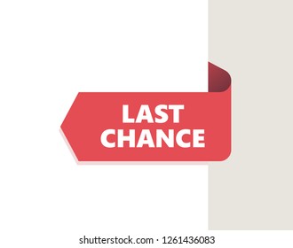Red right Tag, Ribbon with shadow. Vector Illustration
