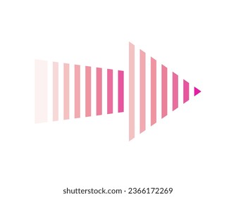 A red right-pointing pointer with a triangular arrow.