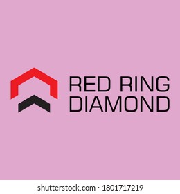 red ring diamond logo  design symbolizing ones organization.It is design that is used by an organization for it's letterhead,advertising material,and signs as an emblem.