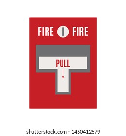 Red ringing alarm bell. Fire alarm icon