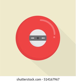 Red Ringing Alarm Bell Vector Illustration