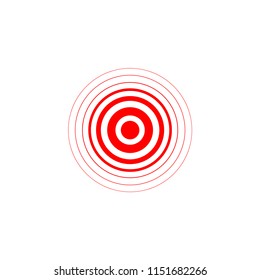 	
Red rings. Pain circle. Symbol of pain. Medical design icon vector