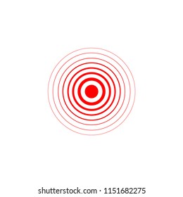 	
Red rings. Pain circle. Symbol of pain. Medical design icon vector
