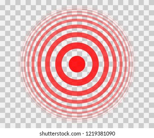 Red rings. Pain circle. Symbol of pain. For your medical design. Vector template illustration