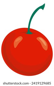 red ripe cherry vector illustration