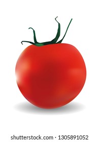 Red ripe tomato.