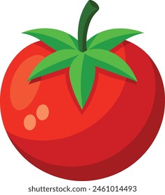 Red ripe tomato Vegetables vector illustration.