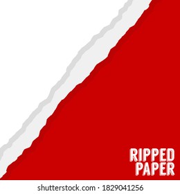 Red ripped paper abstract background