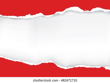 Red ripped paper.
Illustration of red ripped paper with place for your image or text. Vector available.