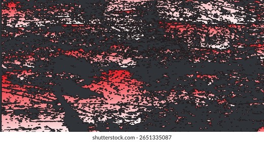 Red ripped paper torn edges strips isolated on black background art type5