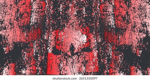 Tiras rasgadas de papel rasgado vermelho isoladas no fundo preto arte tipo2