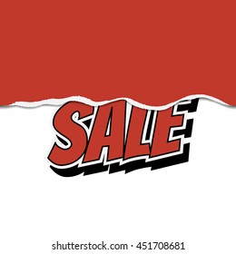 red ripped paper vector illustration