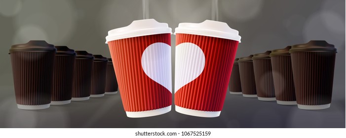 Red Ripple Cups Banner Concept