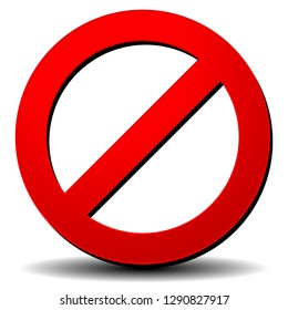 Red road sign, stop sign clip-art on white
