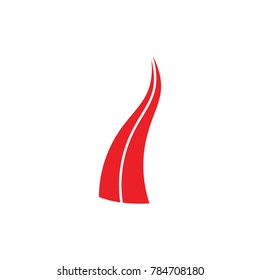 red road symbol logo vector