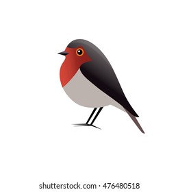 Red Robin Logo Bird Vector illustration  Design Icon
