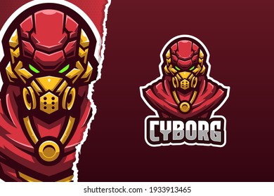 Red Robot E-sport Game Logo Template