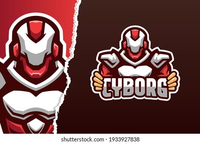 Red Robot E-sports Game Logo Template