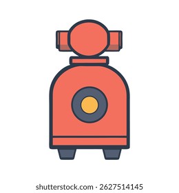 Red Robot Icon Design Template