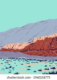 Red Rock Canyon in Red Rock Canyon National Conservation Area Located in Clark County Nevada WPA Poster Art