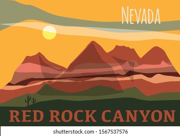 Red Rock Canyon in in Nevadas Mojave Desert, United States