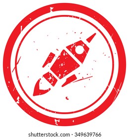 Red Rocket Launch rubber stamp