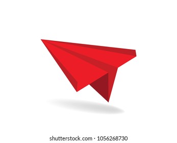 
Red rocket with shadow