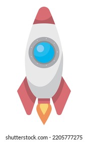 icono del lanzador de inicio de cohete rojo
