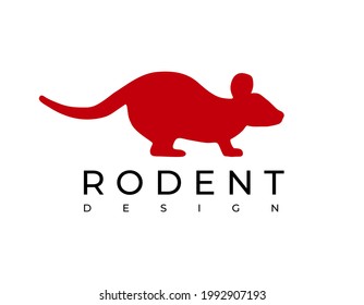 Rotes Nagel-Logo auf weißem Hintergrund. Vektorgrafik.