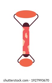 red roller icon on white