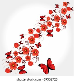 Red romantic greeting card