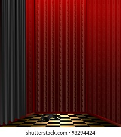 red room and black mask