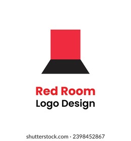 Red room logo with blank background