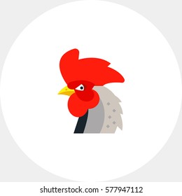 Red Rooster Head Icon