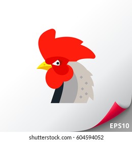 Red Rooster Head Icon