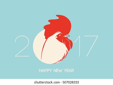 Red Rooster for New Year's design