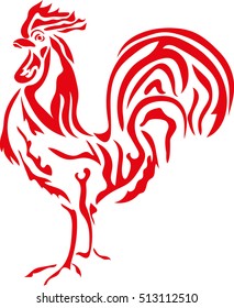 Red rooster symbol
