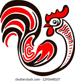 Red Rooster vector illustration